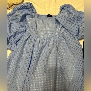 VICI blue puffy sleeve dress